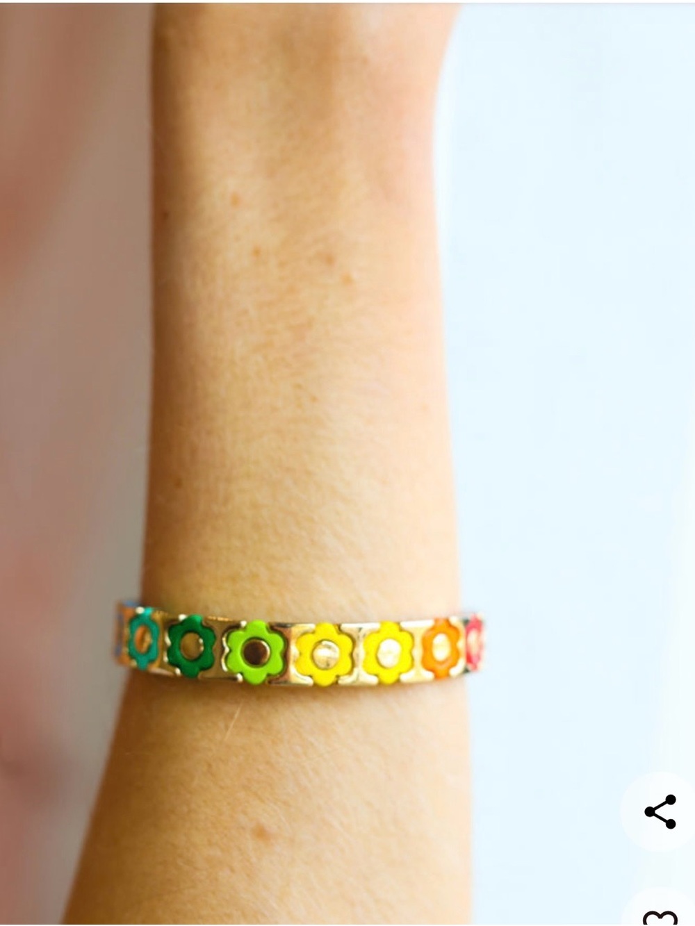 🌸✨ Florence Stretch Bracelet in Rainbow & Gold ✨🌸